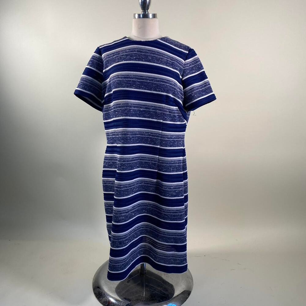 Vintage 60s70s blue striped dress